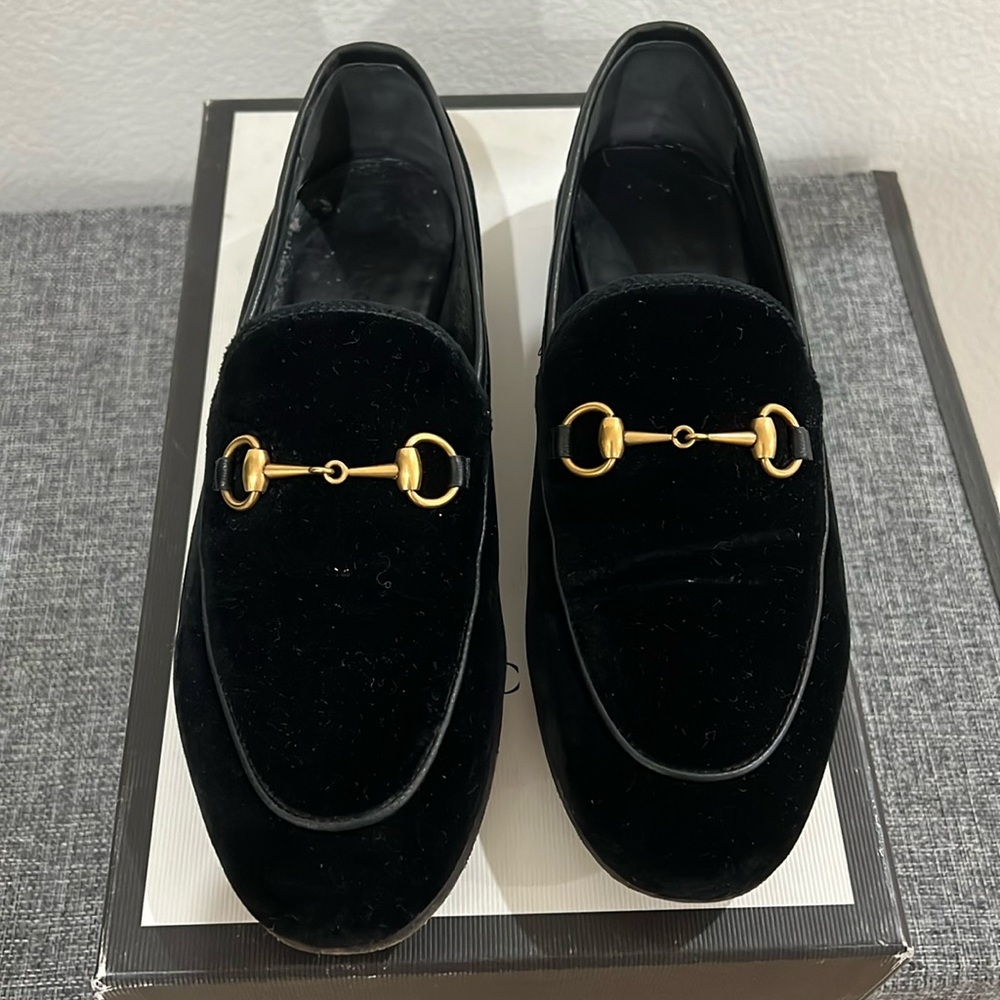 Gucci Jordaan velvet loafers